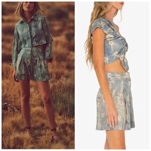 JBQ Just Bee Queen Marlow High Waist Linen Blend Shorts Size XS NWT